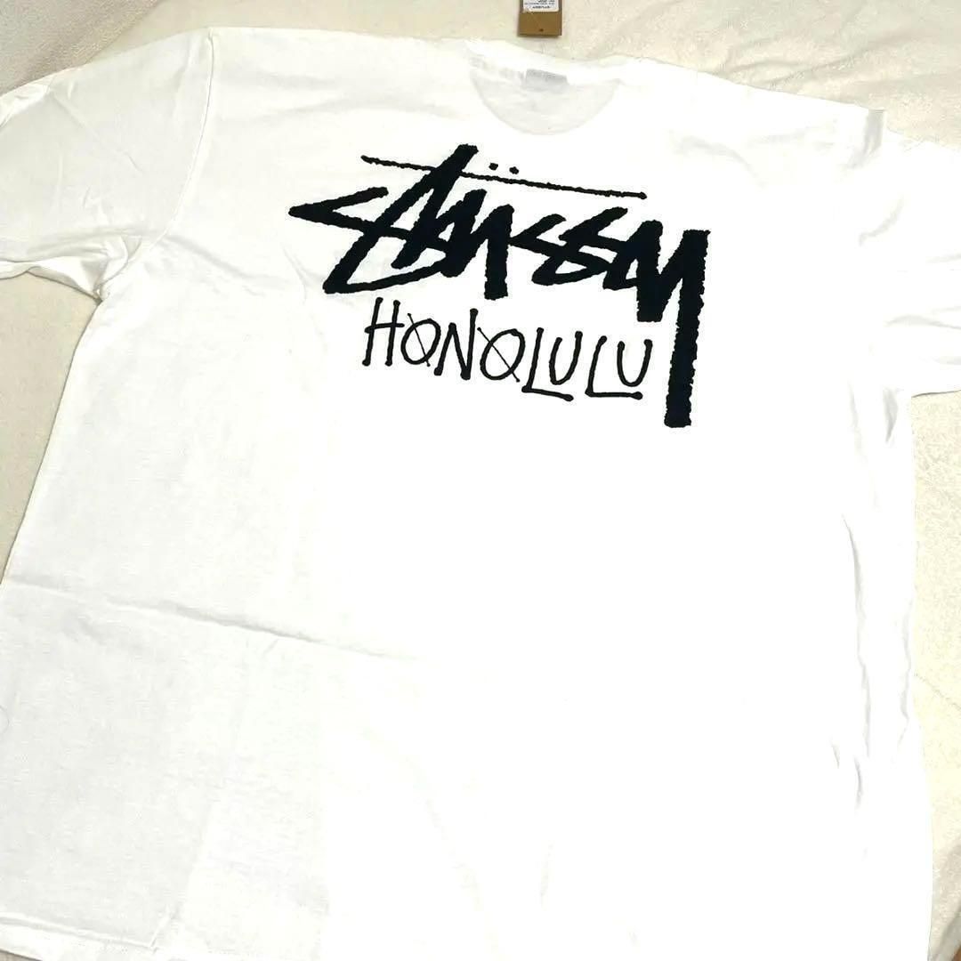 STUSSY ステューシー ホノルル Tシャツ 半袖 ホワイト 白 XL