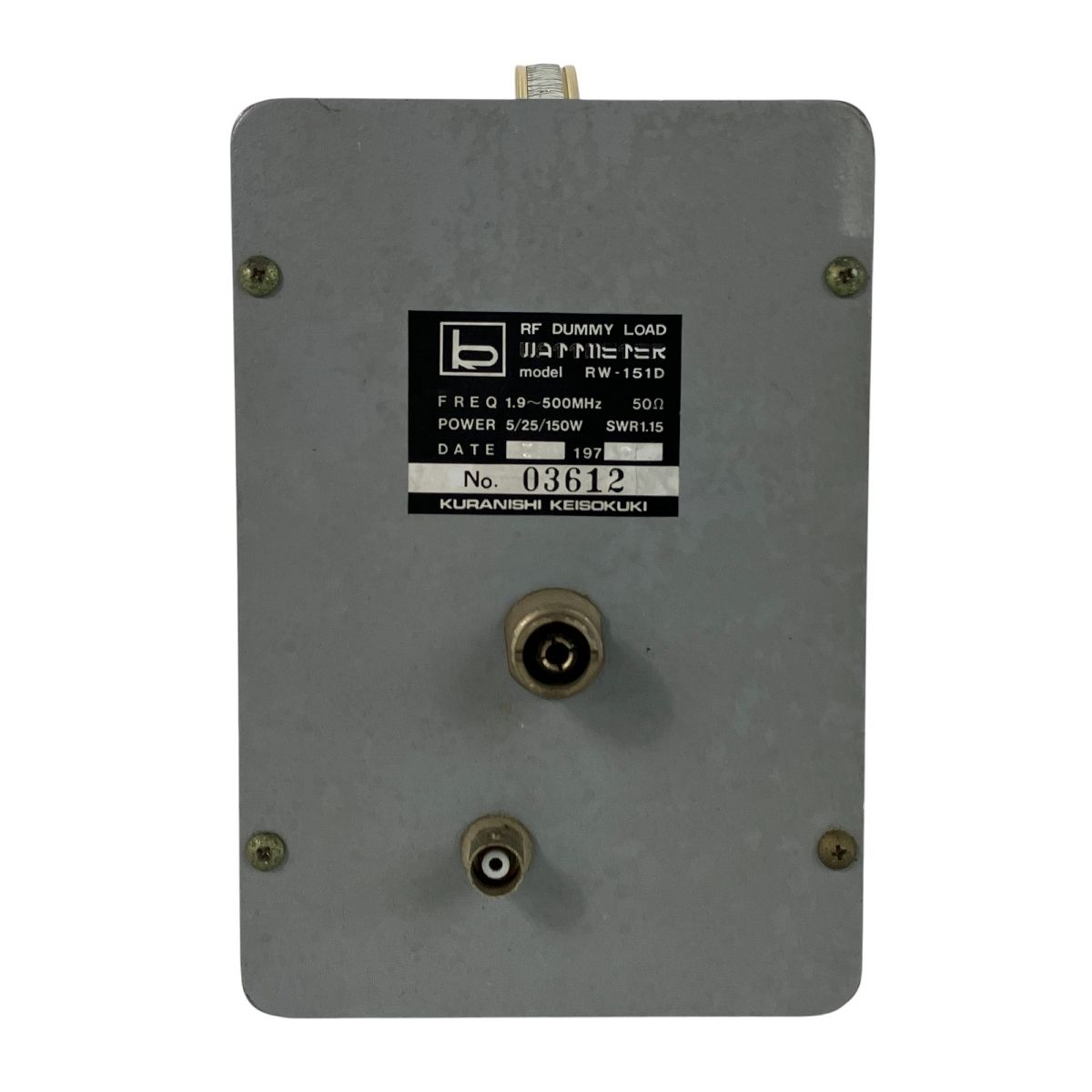 KURANISHI クラニシ RF DUMMY LOAD RW-151D 終端型 電力計