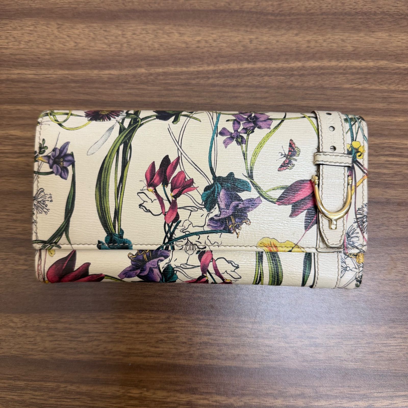 ◎GUCCI グッチ 長財布 二つ折り 309760 フローラ ボタニカル 花柄 