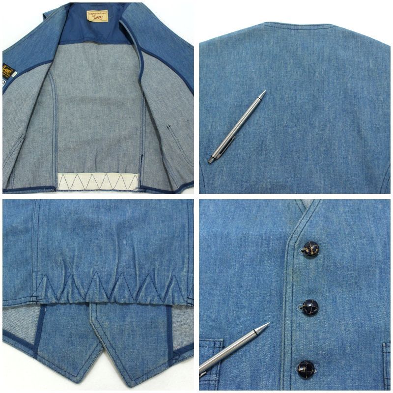70s USA製 vintage Lee デニムベスト メンズ Sサイズ相当 - メルカリ