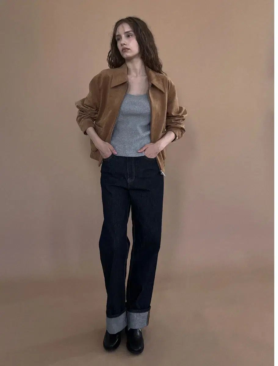 スタジオ 塩 スエード ブルゾン ジャケット