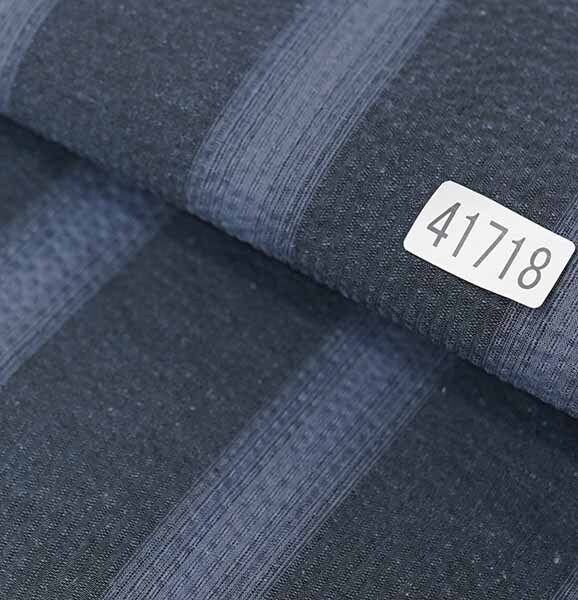 浴衣 帯 下駄 信玄袋 腰紐2本 6点フルセット 男性用 Lサイズ 綿75％ 麻25％ 墨黒色×グレー 縞 夏祭り 花火 NO41718-2