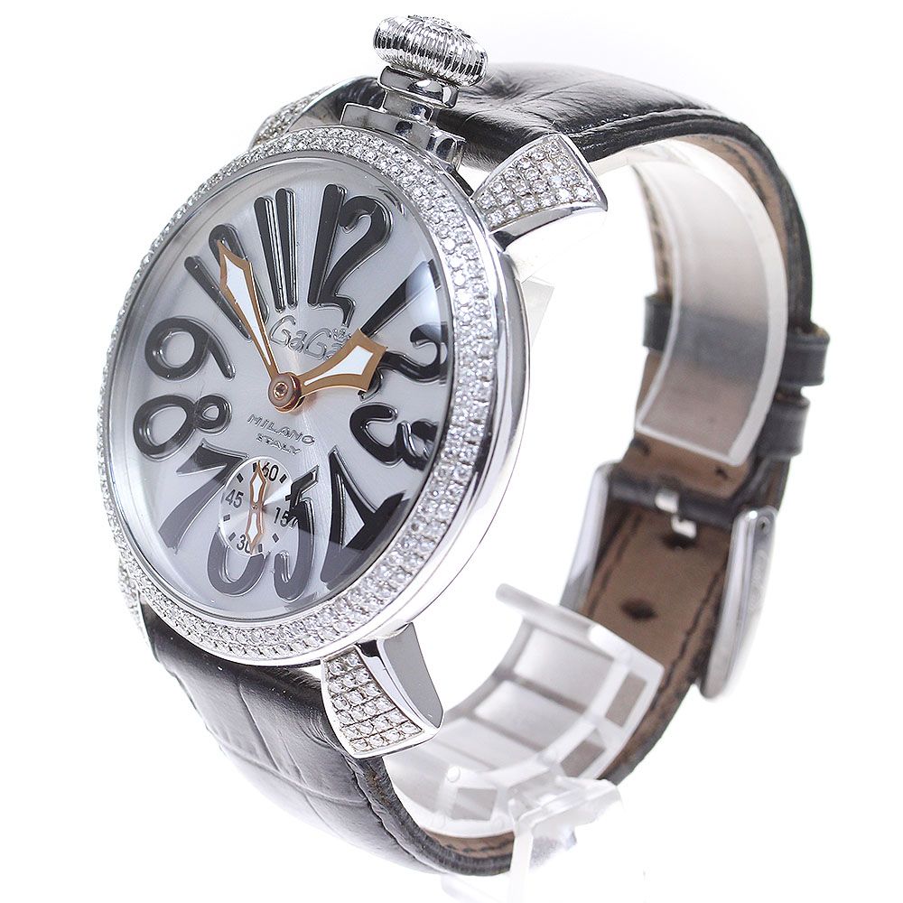 ガガミラノ GaGa MILANO 5010.1D.7S マヌアーレ48MM ダイヤベゼル 手