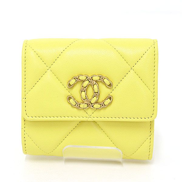 シャネル CHANEL 19 スモール フラップ ウォレット ラムスキン  