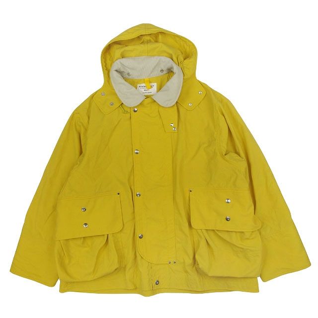 極美品 25AW マウンテンリサーチ Mountain Research Field JKT フィールドジャケット ブルゾン コート アウター フーデッド ナイロンクロス アウトドア MTR4043 サイズXL 黄 イエロー メンズ/X90