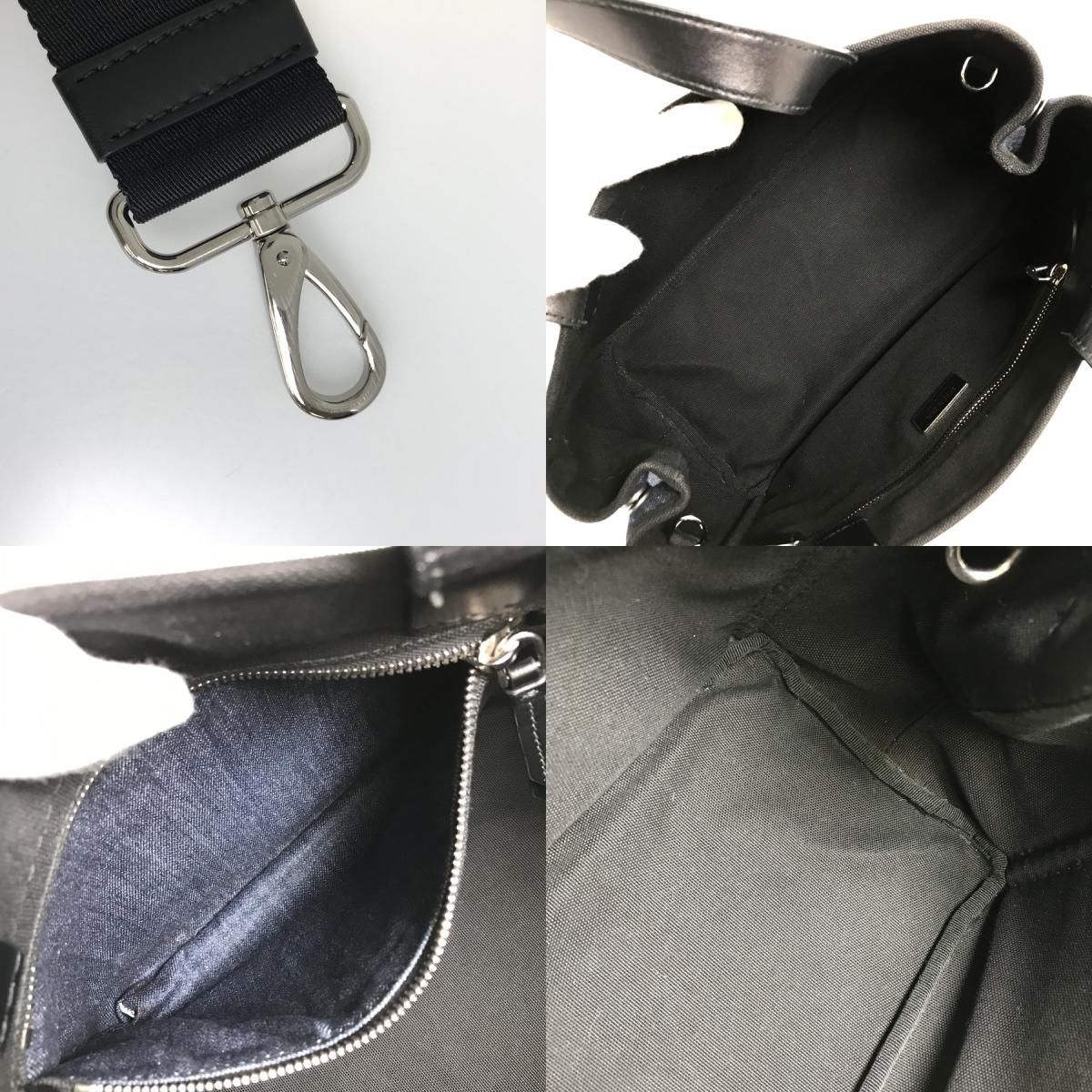 プラダ PRADA シティカーフ 2WAY 1BG311 ブルー デニム レザー ハンドバッグ sju【中古】