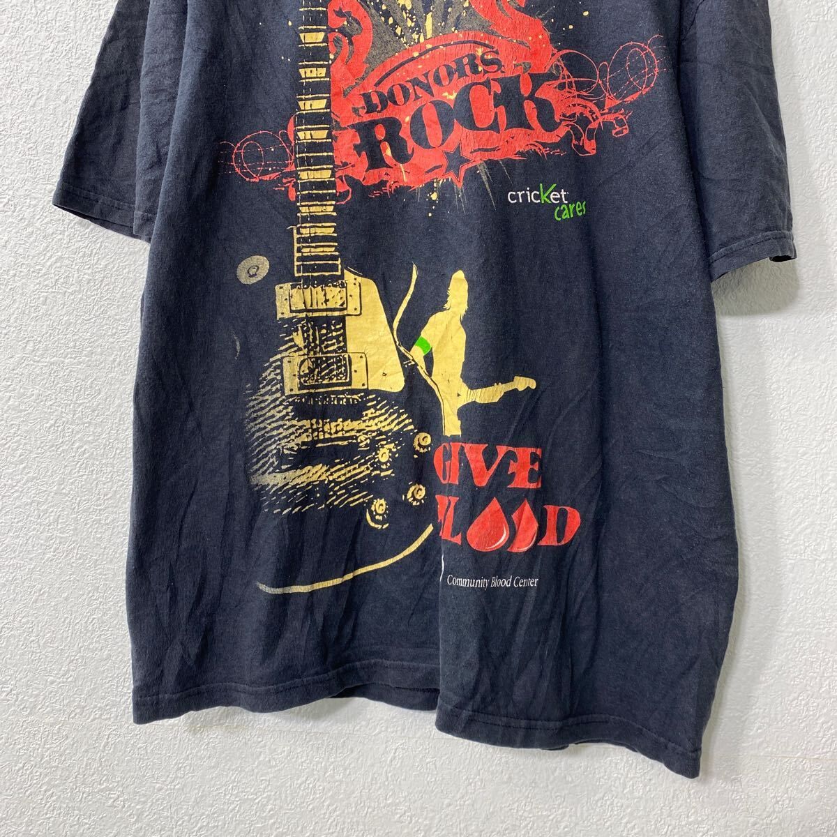 anvil DONORS ROCK 半袖 プリントTシャツ M ブラック アンビル ロックT 