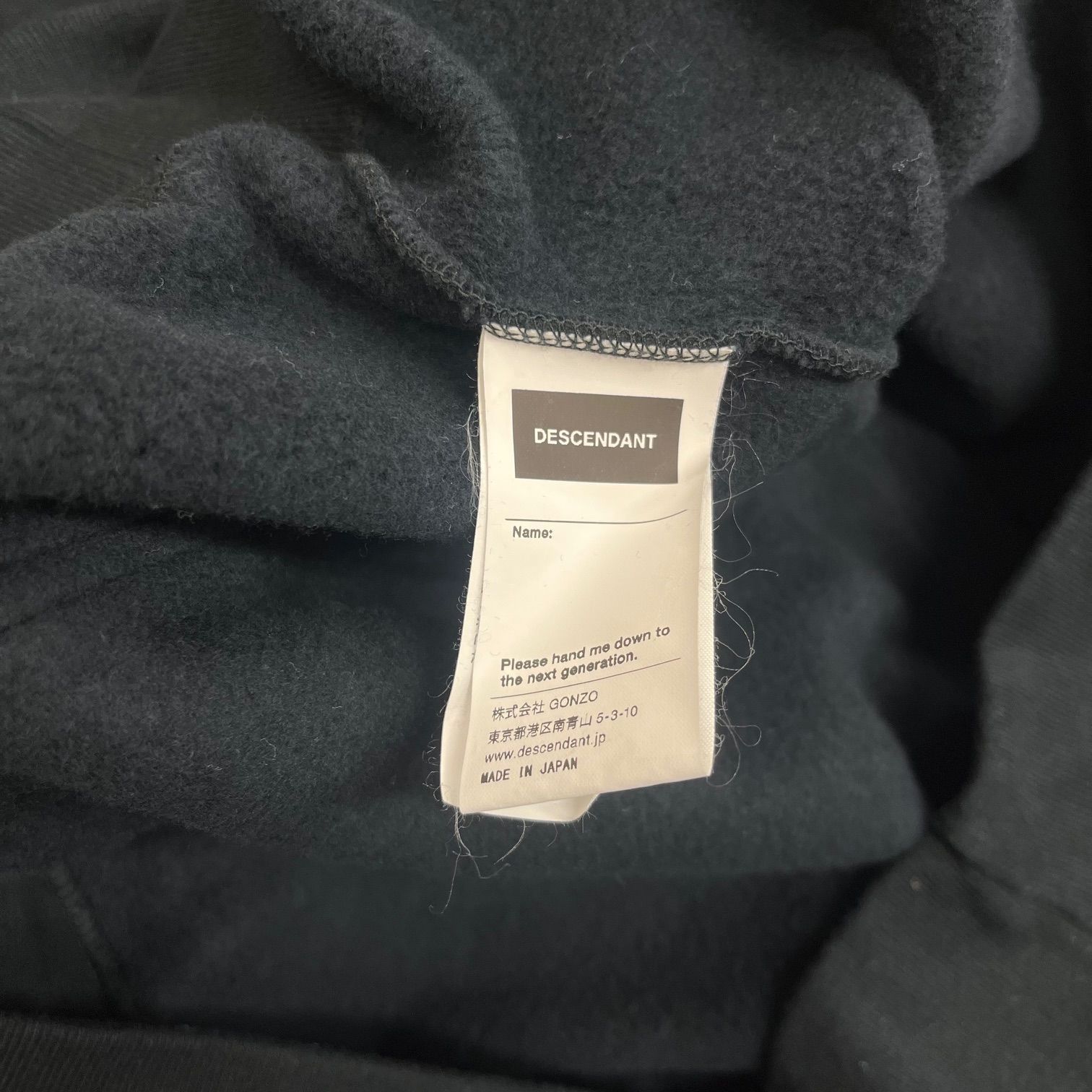 参考上代31900円 未使用品 DESCENDANT 23AW CACHALOT SWAP HOODY キャ 