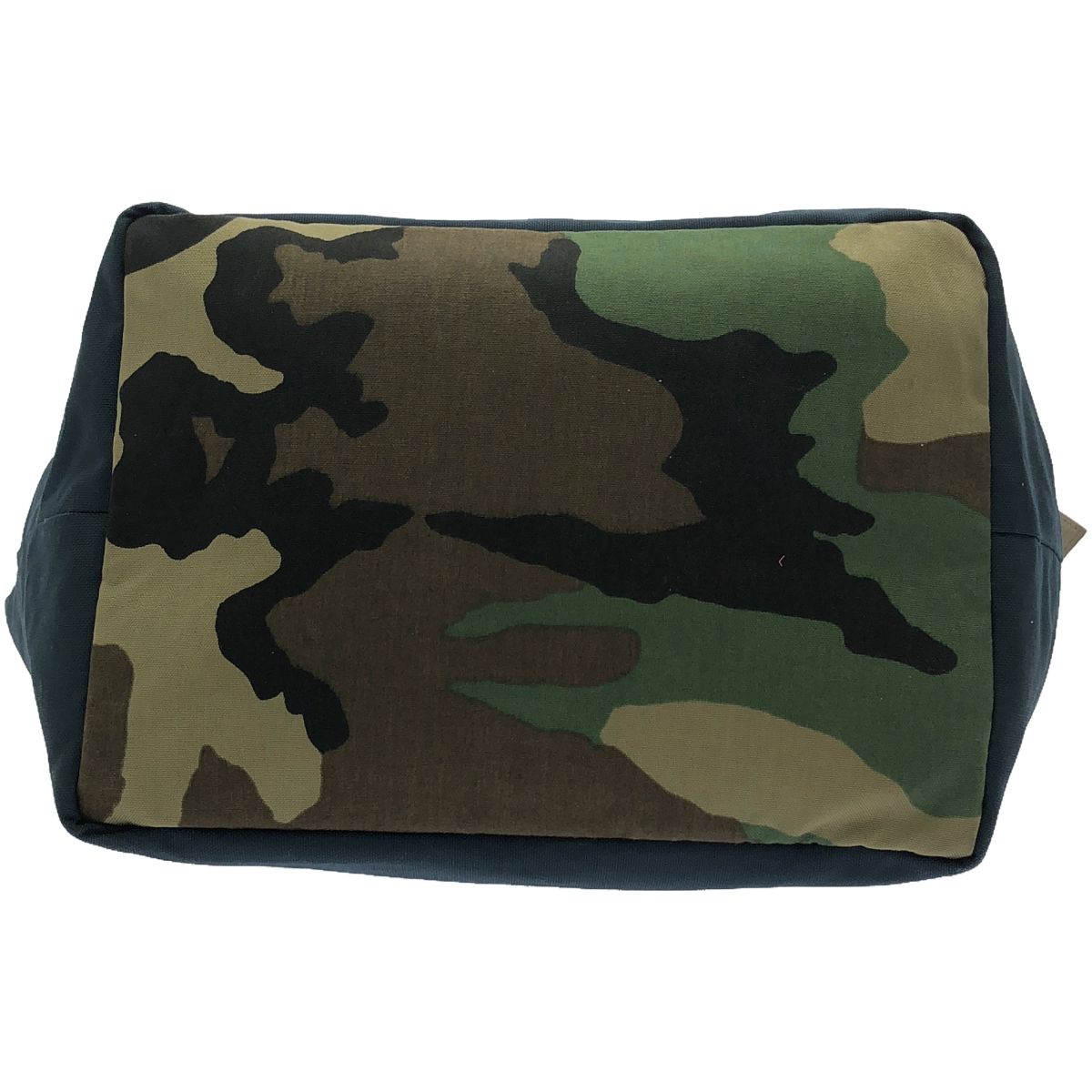 アットイーズマリーナ トートバッグネイビー リネン×ネイビー：トート