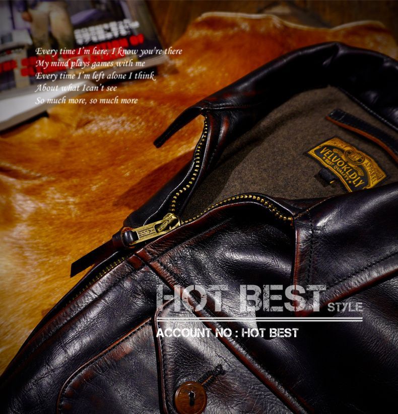 1.5mm 茶芯ホースハイド 30'sスタイル メンズ 革ジャン シングル