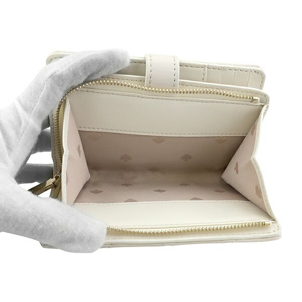 新品 ケイトスペード kate spade 2つ折り財布 SMOOTH QUILTEDLEATHER
