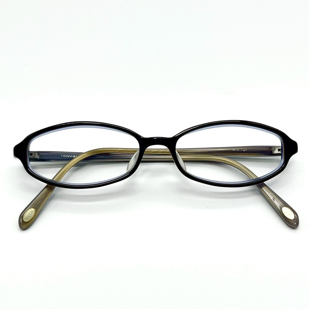 ティファニー 眼鏡フレーム 伊達眼鏡 ダークブラウン ゴールド 美品  