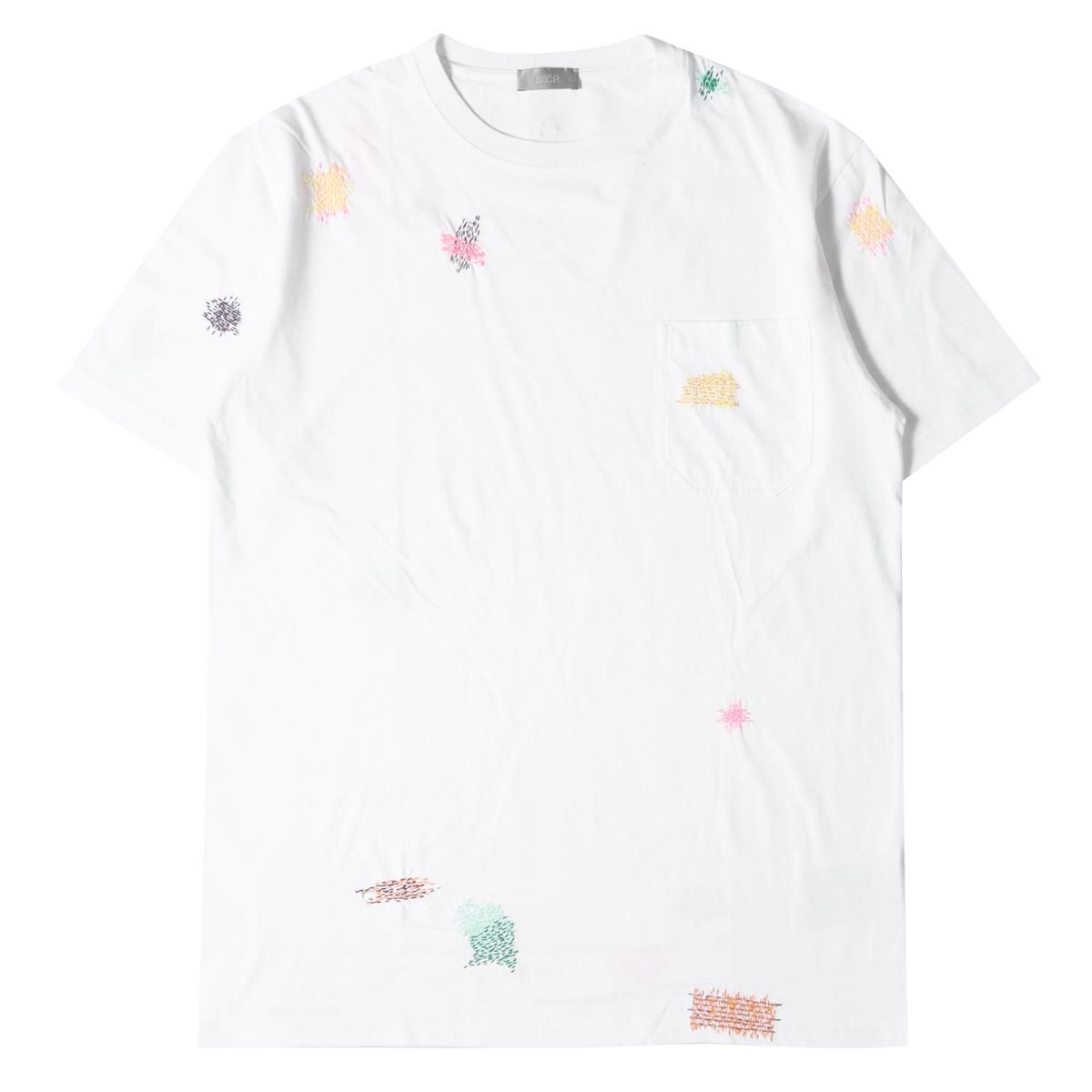 美品 Dior HOMME ディオールオム Tシャツ ボロ刺繍 クルーネック 