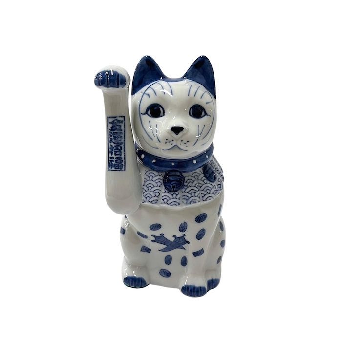 セール‼️ 陶器　招き猫　17cm 和物グッズ」陶器 福招き猫 2種アソート （144個入） | 和物