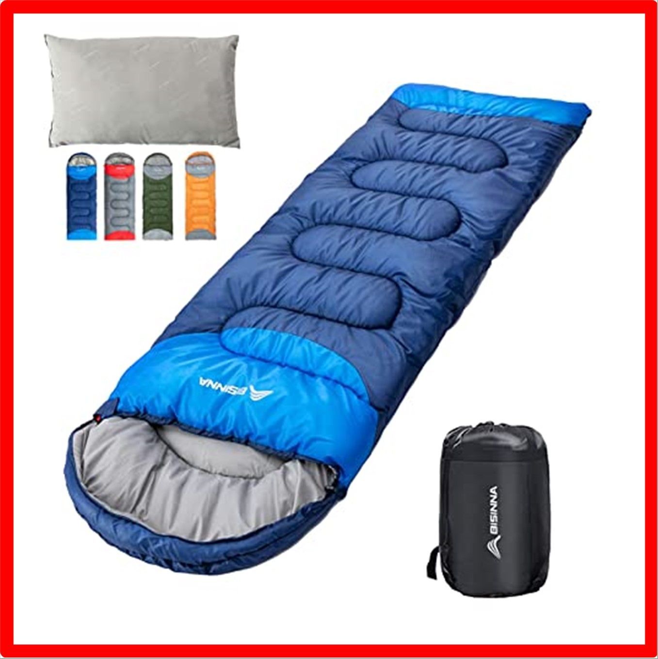 寝袋 シュラフ 封筒型 最低使用温度 -15℃ 1900g - アウトドア寝具