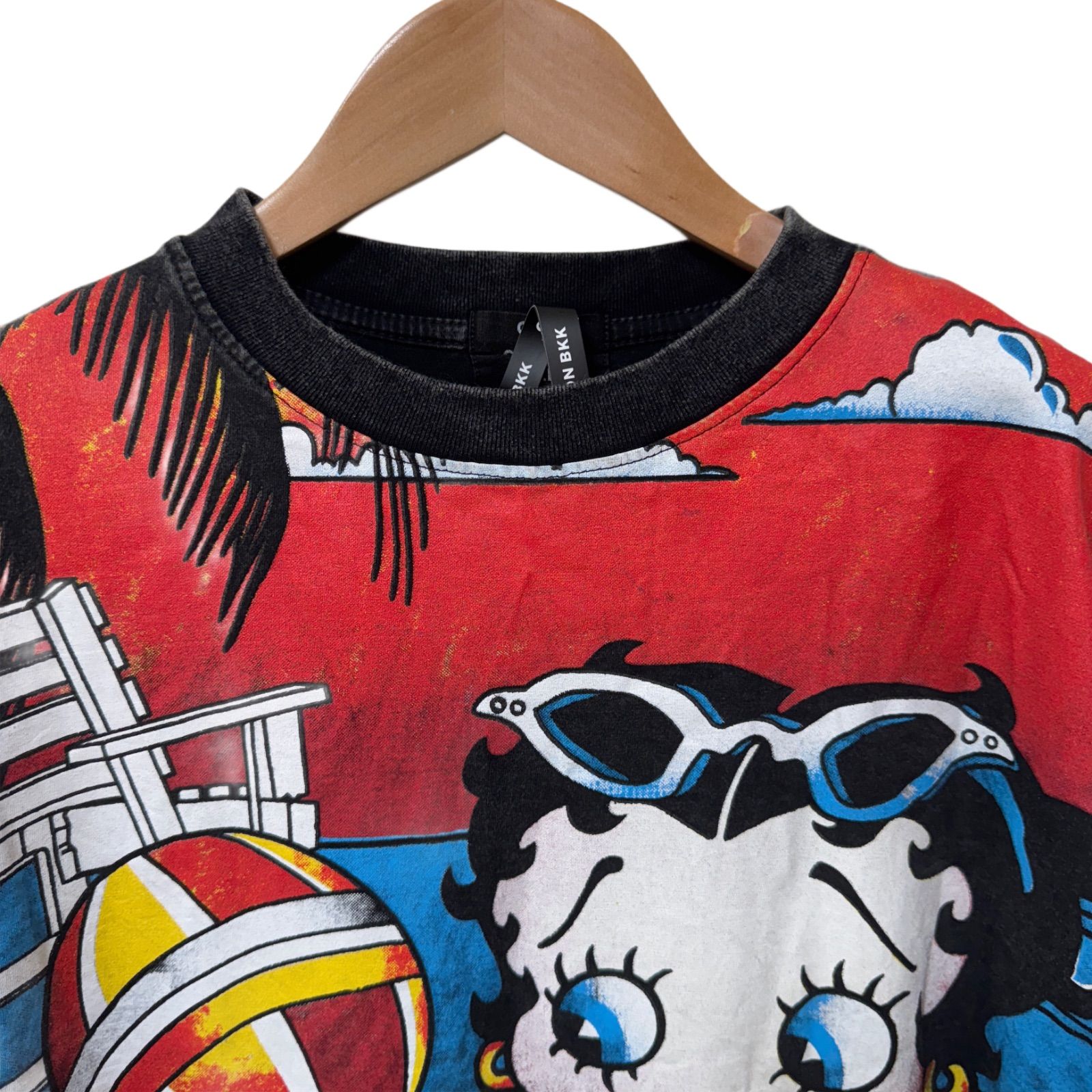 ベティちゃん Tシャツ L相当 ブラック クラブコットン