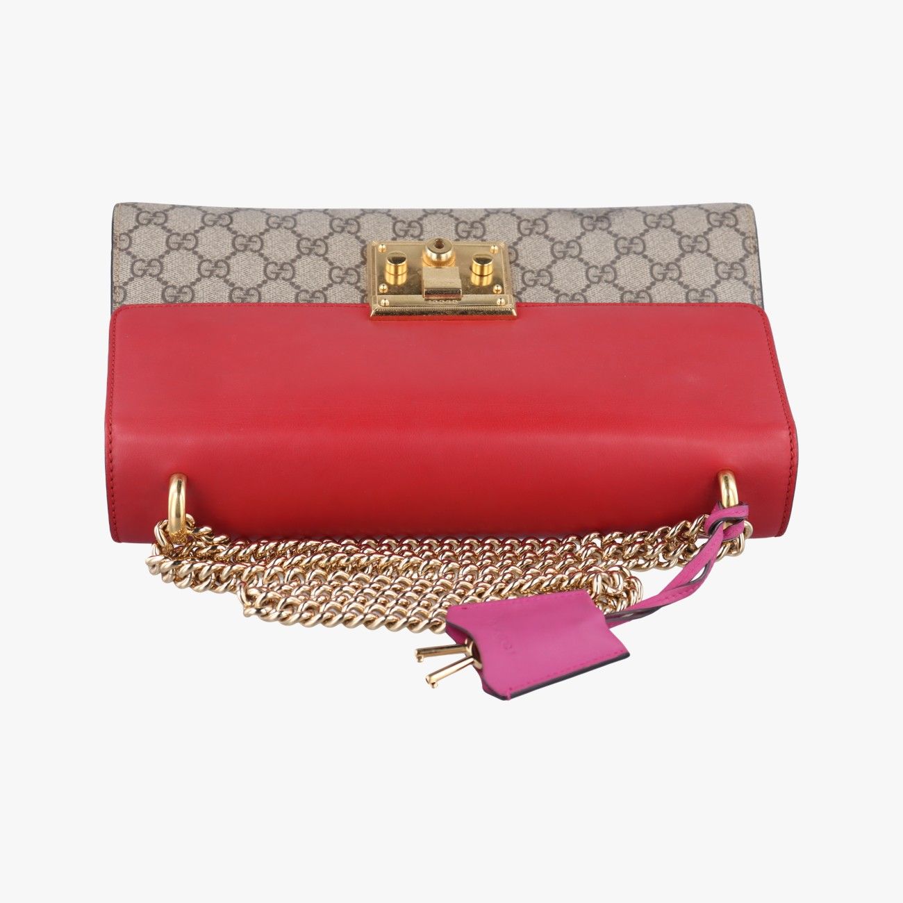 グッチGucciパドロックベージュ×レッド×マルチレザー409486D019707362