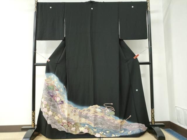 平和屋着物□極上 本加賀友禅作家 小田美知代 色留袖 新草花おしどり