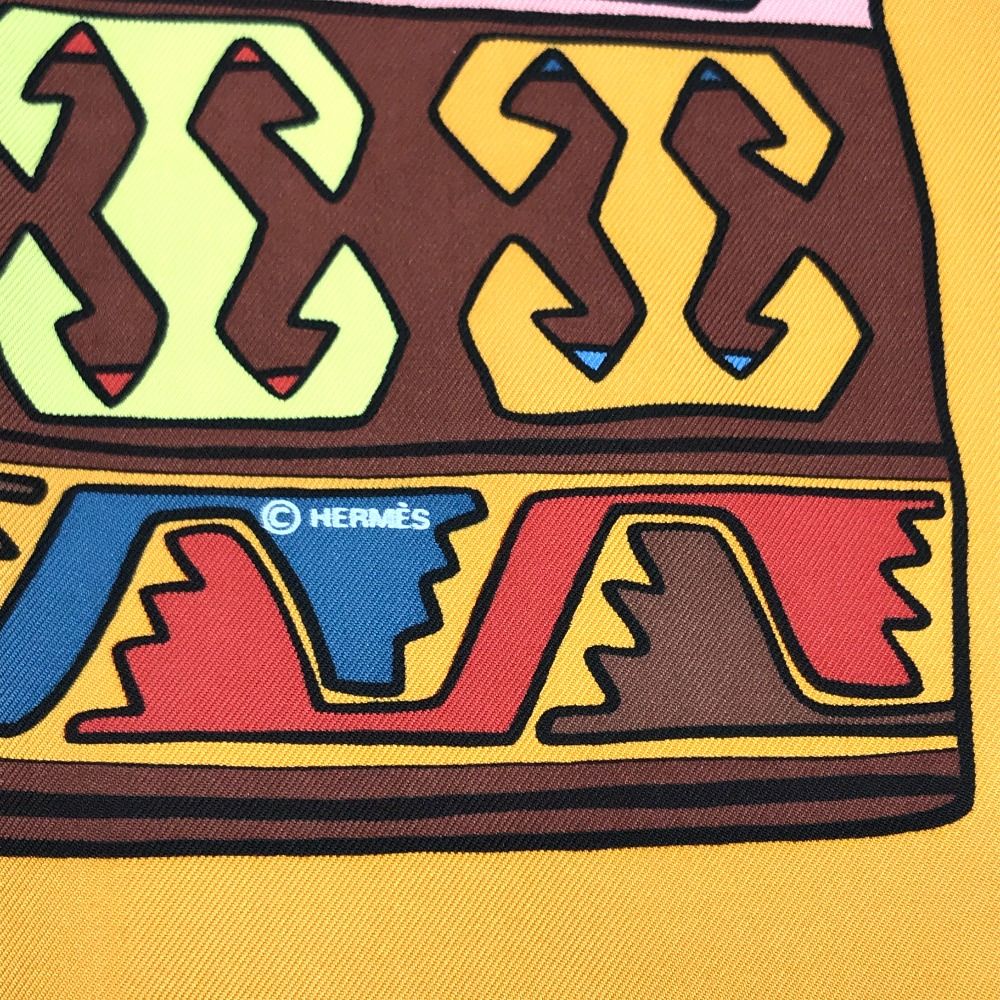 エルメス カレ90 キリム KILIM ネイティブ柄 スカーフ シルク