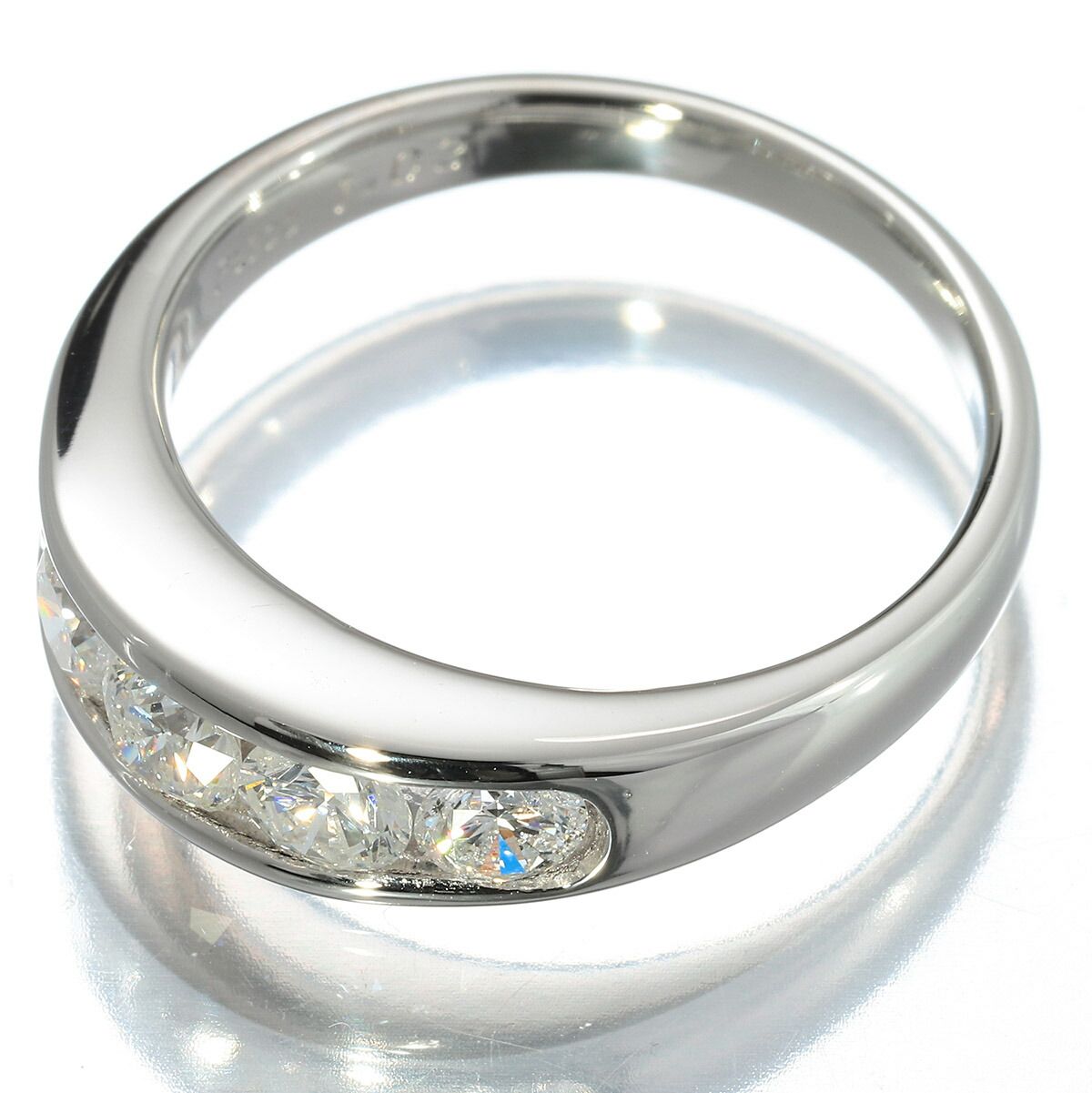 レール留め リング ダイヤモンド 1.03ct Pt900 13号 新品仕上げ - メルカリ
