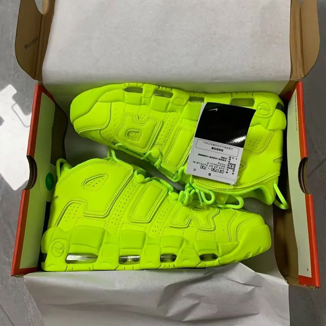 ナイキ Nike Air More Uptempo volt エアモアアップテンポ ボルト レトロバスケットボールシューズ