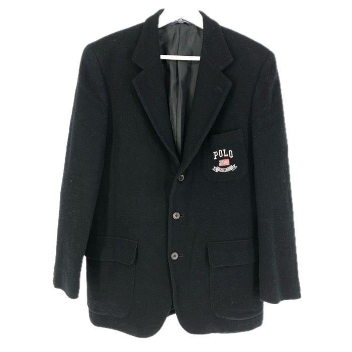 POLO RALPH LAUREN ポロ・ラルフローレン テーラードジャケット ウール ブラック サイズ170【】 ボーイズ