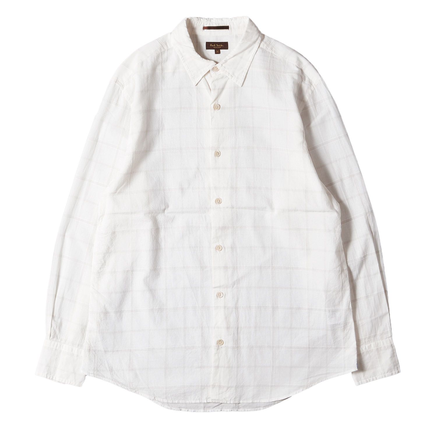 Paul Smith ポールスミス  シャツ サイズ:M ブークレチェック 長袖シャツ 134371 309 長袖 カジュアル COLLECTION オフホワイト 白 トップス カジュアルシャツ【メンズ】