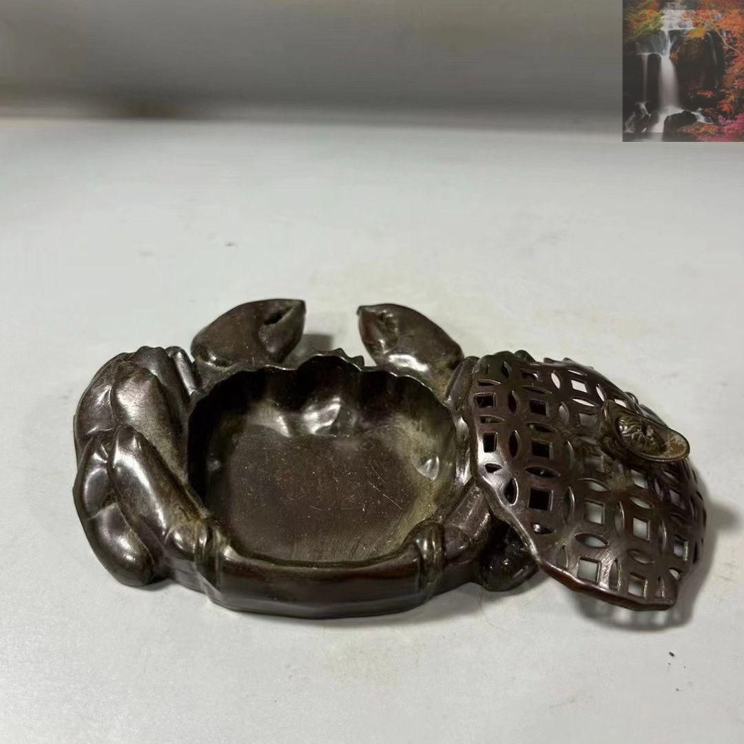 銅細工 かに香炉 香道具 装飾品 工芸品 美術品 置物 - メルカリ