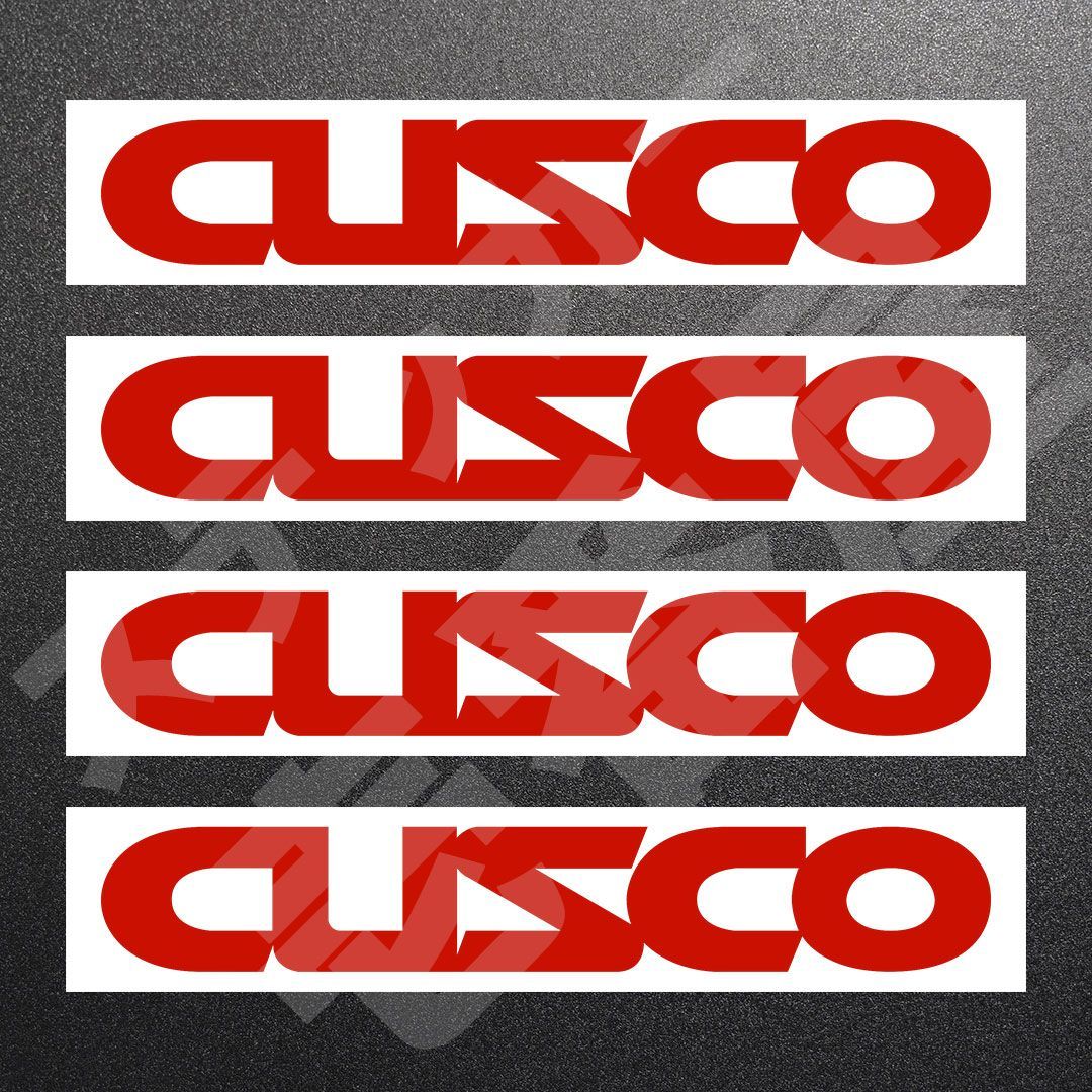 CUSCO クスコ カッティングステッカー レッド 4枚 縦33mm×横200mm くすこ | ロゴ | デカール | 切り文字 | 切文字 | | | ｜ 本舗