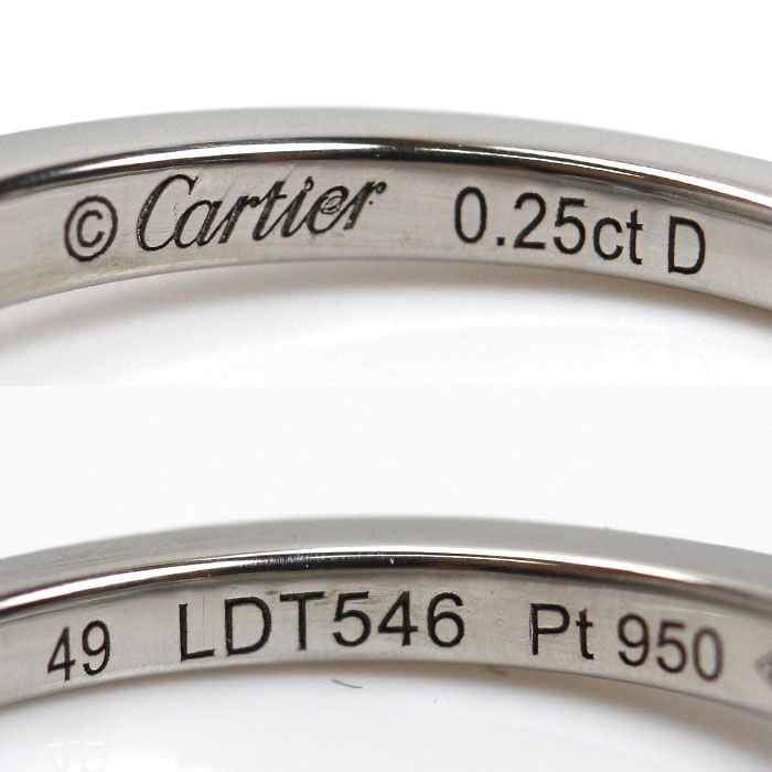 CARTIER カルティエ Pt950プラチナ バレリーナ ソリテール リング  