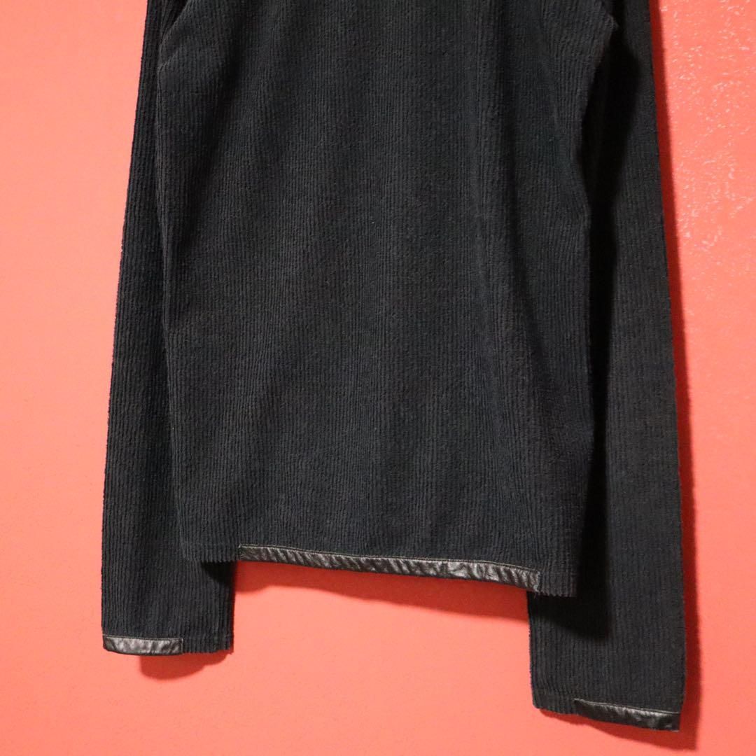 Jean Paul Gaultier HOMME 裾レザー切替 ハイネックニット Jean Paul Gaultier HOMME 裾レザー切替 ハイネックニット