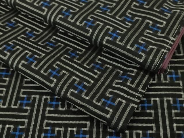 平和屋本店□希少 本場大島紬 龍郷絣 秋名バラ アンサンブル 羽織