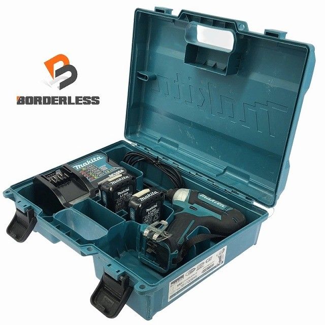 品 makita マキタ 10.8V 充電式インパクトドライバー TD110DSHX 青 バッテリ2個 1.5Ah 充電器 ケース付 コードレス