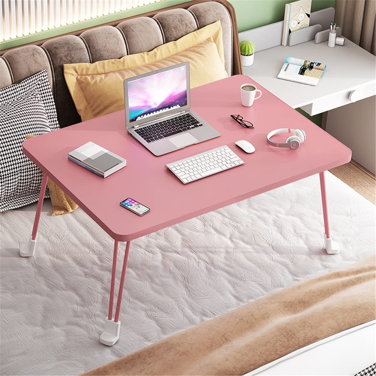 新品◆韓国風PCデスク◆アンバーカラー◆折りたたみテーブル ソフトスネークウォールナット 150x70cm デスク - デスク・机の