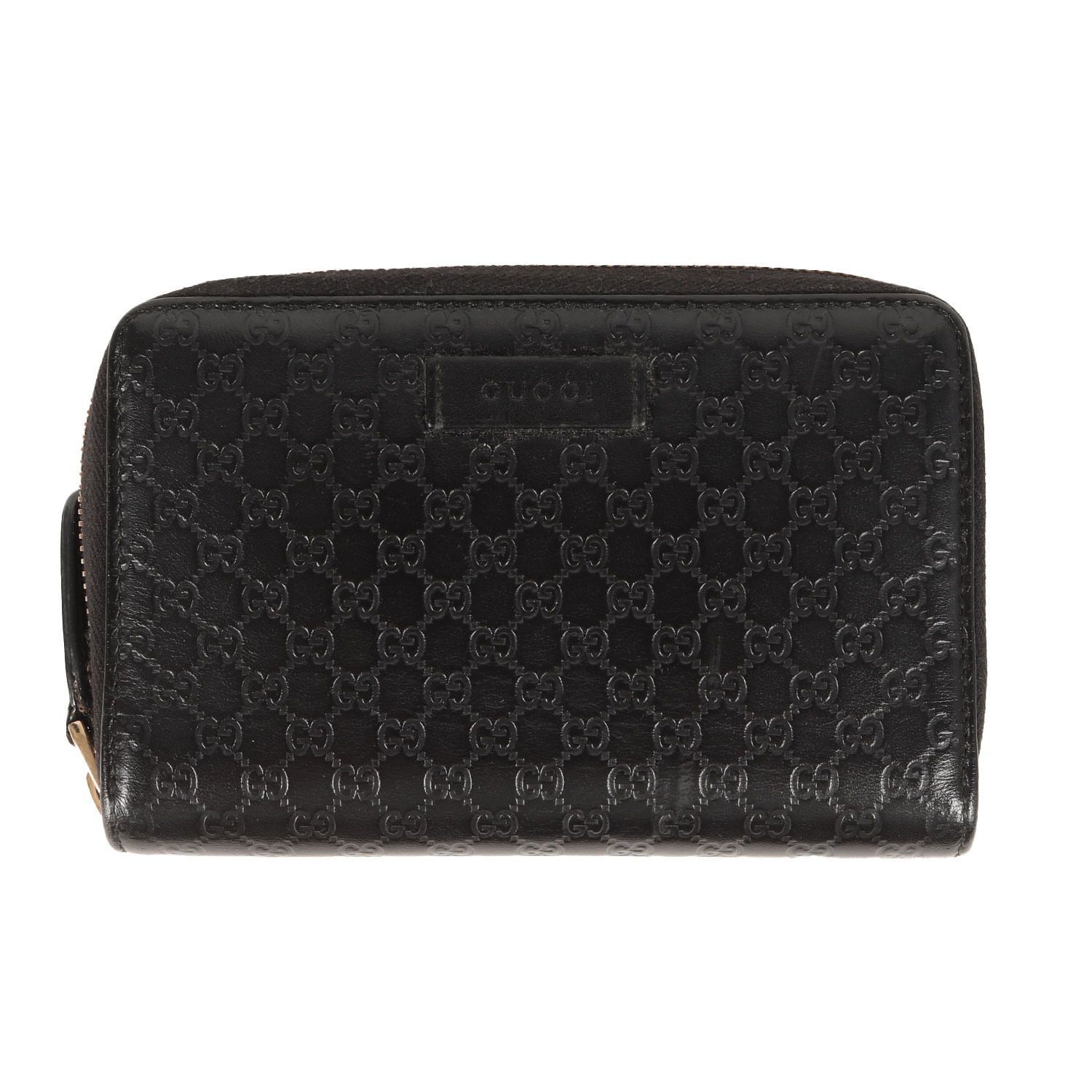 【美品】グッチ マイクロシマ 長財布 ラウンドジップ GG レザー ブラック 美品✨グッチ 長財布 マイクロシマ GG ラウンドファスナー ブラック レザー