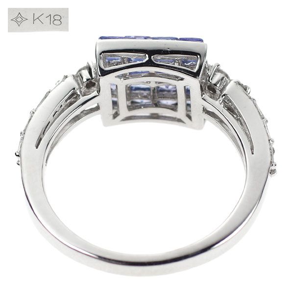 GSTV K18WG タンザナイト ダイヤモンド リング 0.28ct ミステリー  