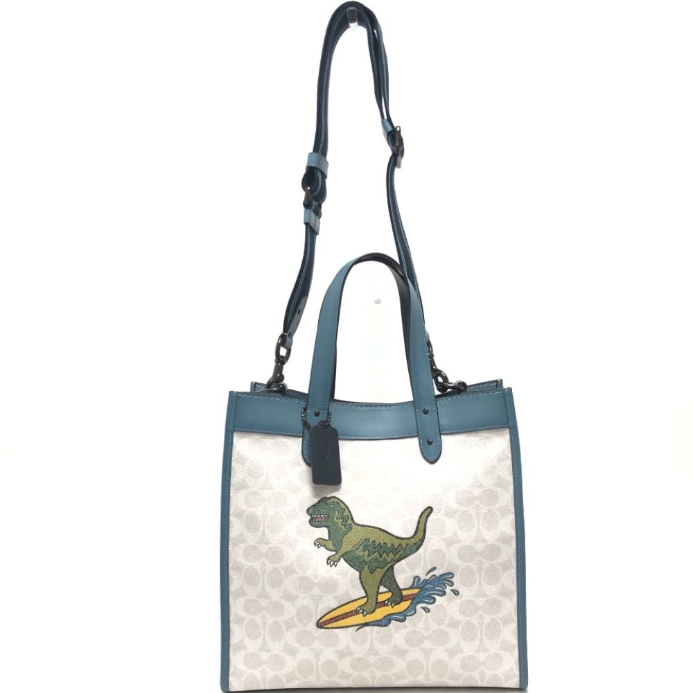 COACH コーチ トートバッグ シグネチャー 恐竜 波乗り