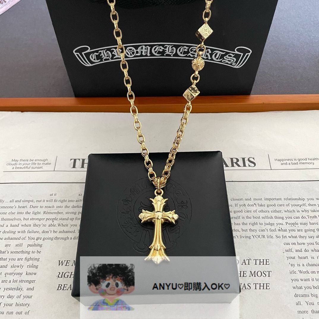 クロムハーツ Chrome Hearts ネックレス 十字 サイコロ アウ