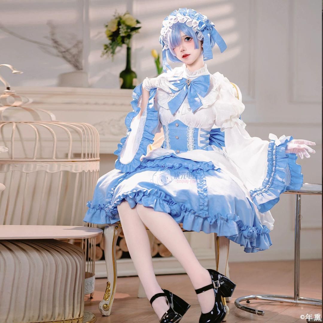 次元電台 リゼロ レム お洋服 コスプレ衣装 ウィッグ 靴追加可