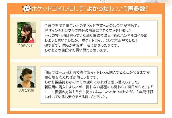 セミダブル ベーシックポケットコイルマットレス