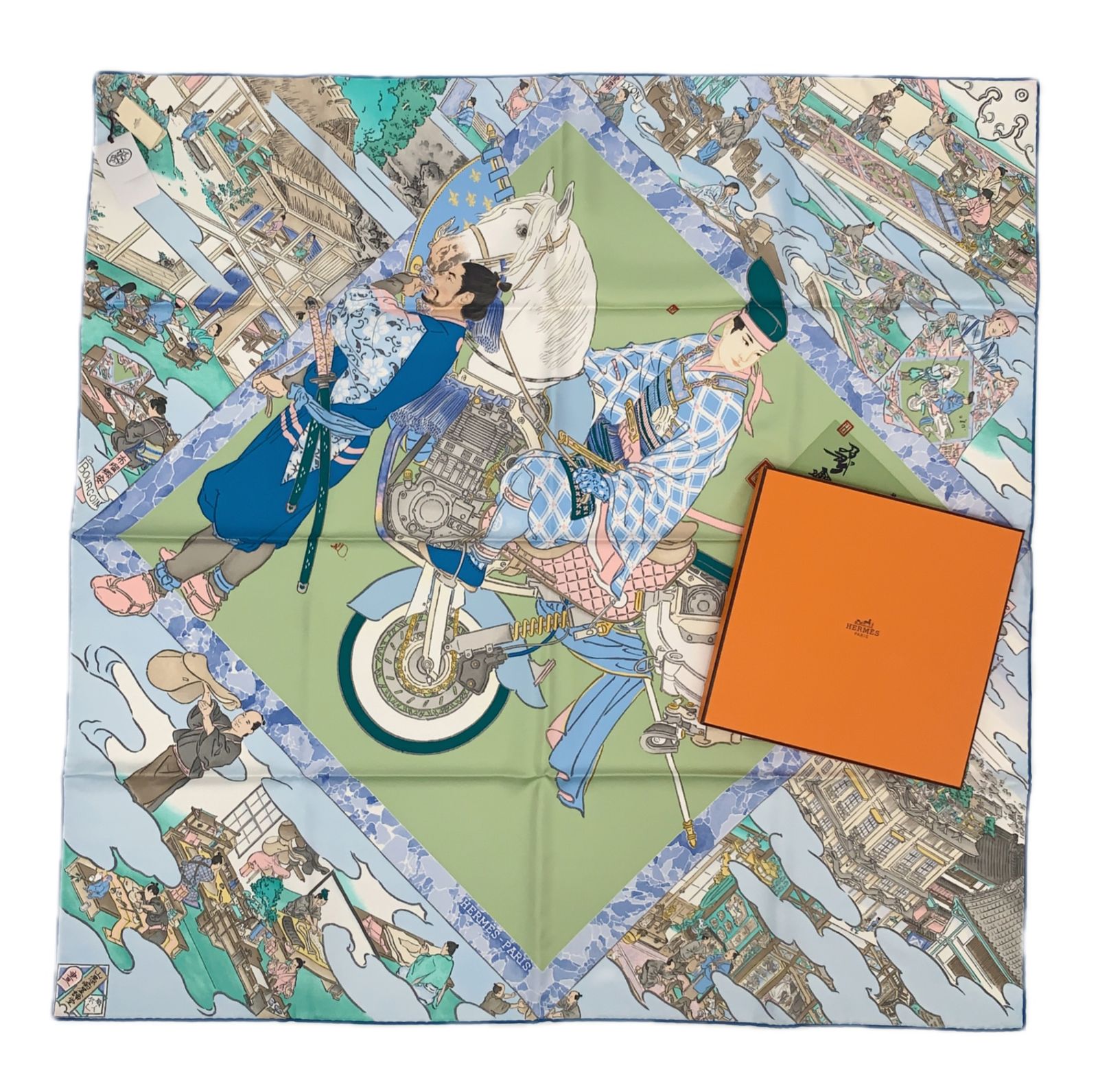 未使用品 HERMES エルメス カレ90 Les Artisans d