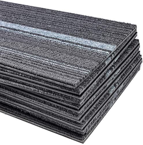 タイルカーペット uyoyous 大判 100×25cm 12枚 ジョイントマット フロアマット 商業カーペット 厚手 防音 滑り止め 床に