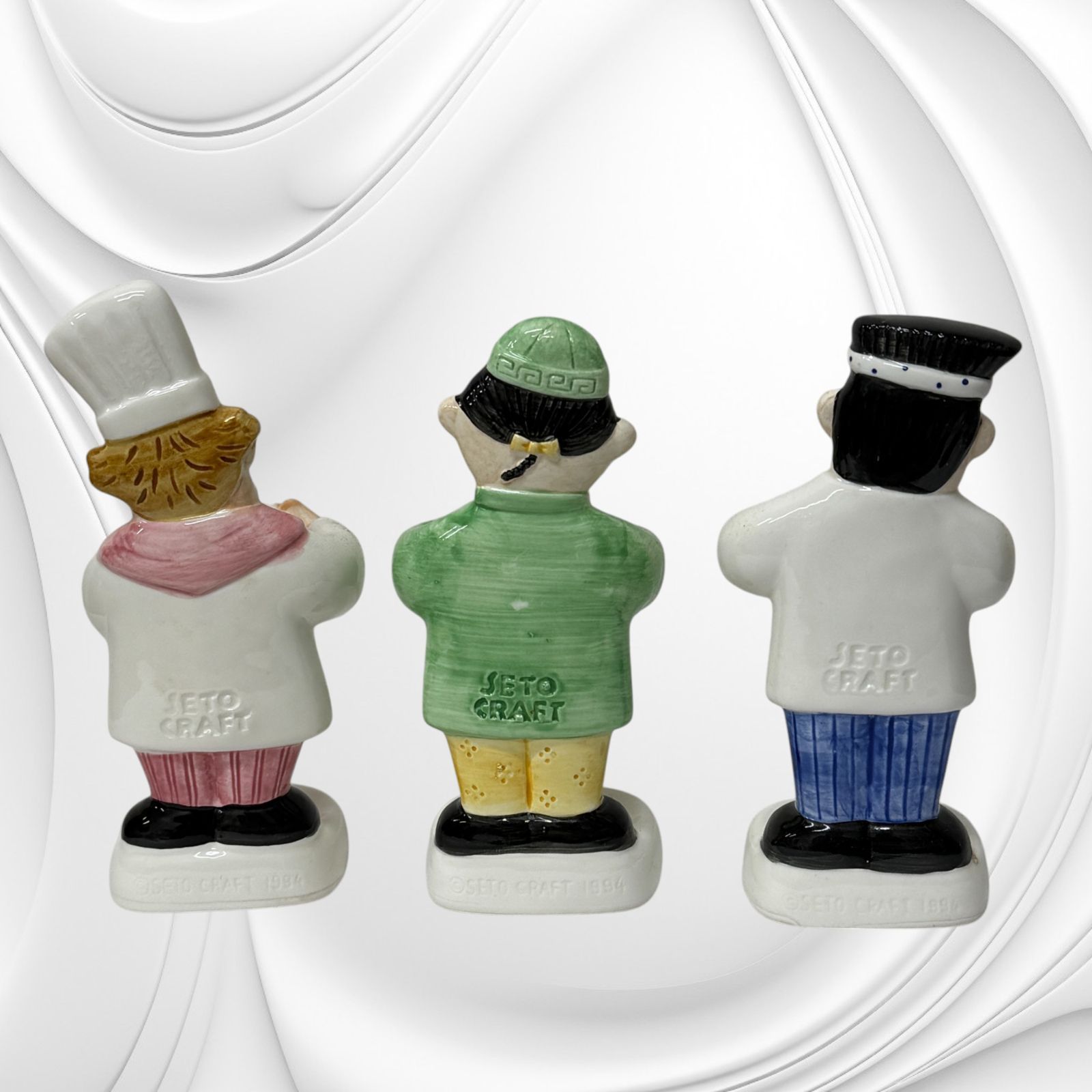 SETO CRAFT ぐるめ亭 チューブスタンド（寿司屋・コック・中華）3個