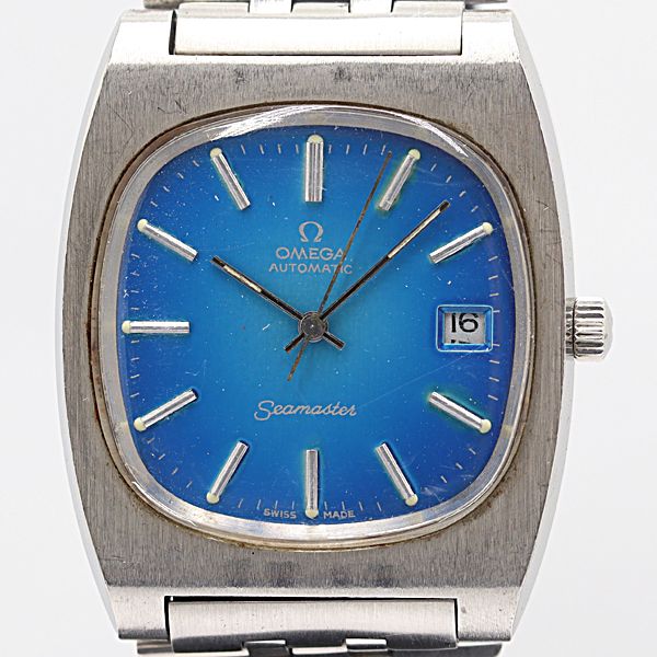 デットストック級 オメガ AT/自動巻 シーマスター スカイブルー文字盤