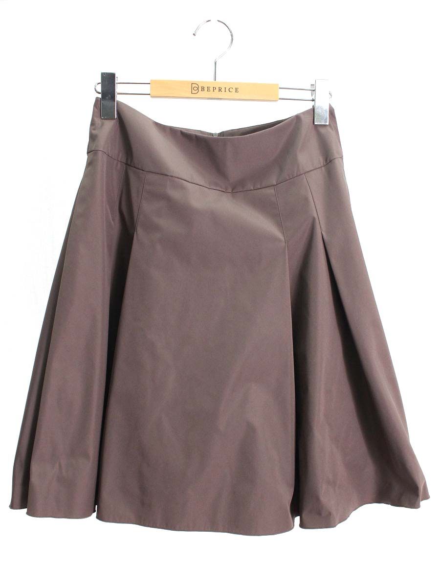 フォクシーニューヨーク Out Pleat Skirt 34457 スカート 40 ブラウン ITGAAGRAMBRK - メルカリ