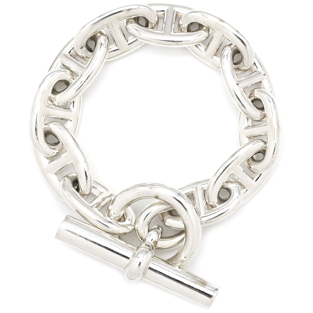 エルメス HERMES ブレスレット シェーヌダンクル TGM シルバー925 シルバー 11コマ スターリングシルバー SV925 箱