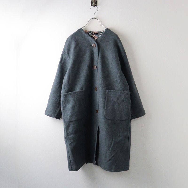 2020AW マーブルシュッド marble SUD 圧縮ニットノーカラーコート 