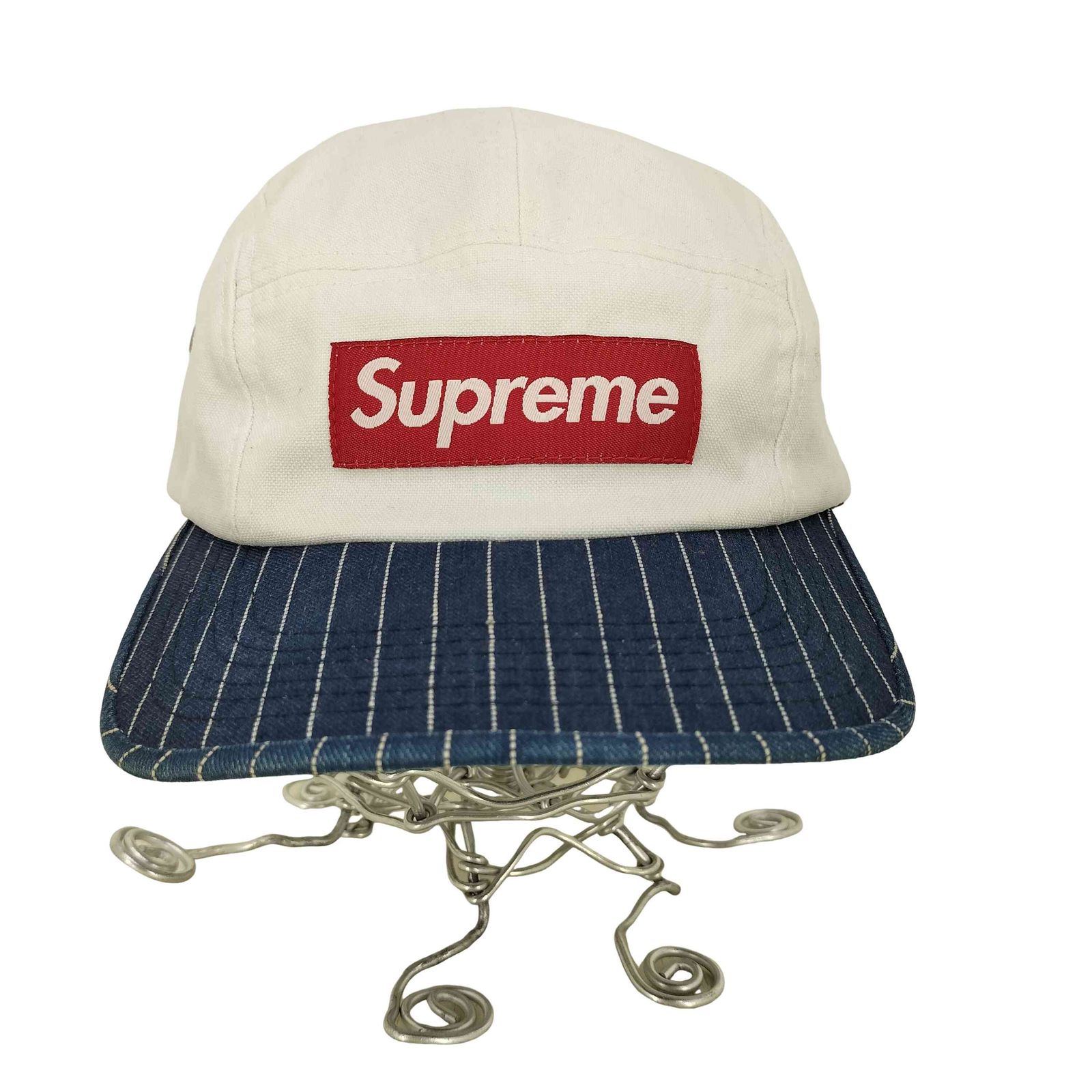 シュプリーム Supreme 12ss Canvas Stripe Camp Cap メンズ 表記