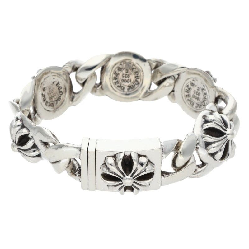 クロムハーツ CROSS LINK クロスリンク シルバーブレスレット メンズ 5LINK