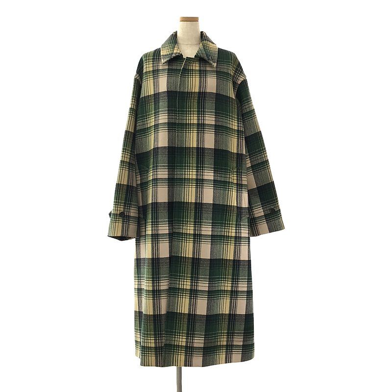 美品】 AURALEE / オーラリー | WOOL CHECK MELTON LONG SOUTIEN